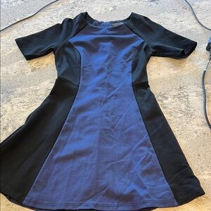 Topshop Black and Blue Mini Dress 2